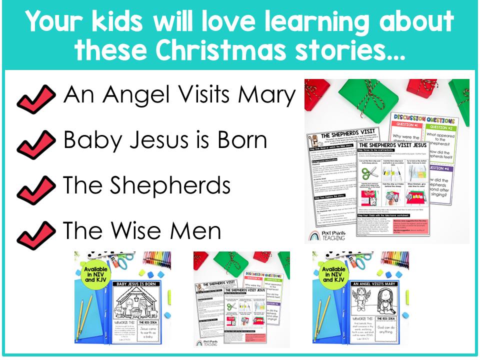 Christmas Bible Lessons and Crafts for Kids, Nativity (PDF Digital ...