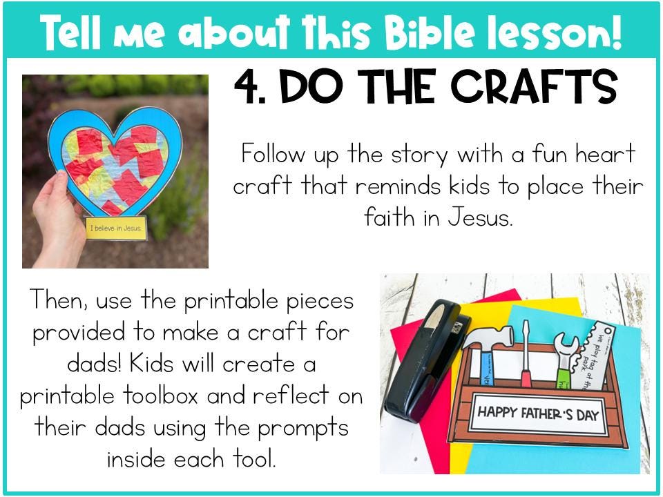 Father's Day Bible Lesson for Kids (PDF Digital Download), Printable ...