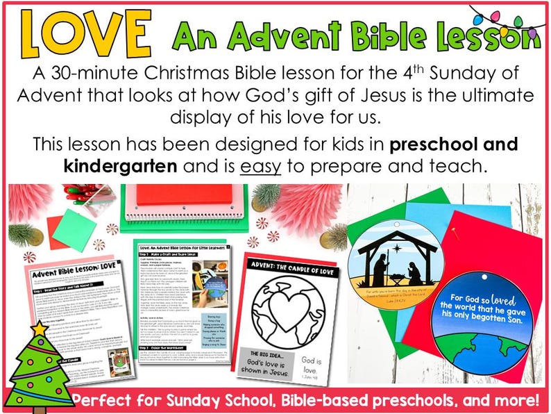 Love, Christmas Bible Lesson for Advent, Preschool and Kindergarten ...