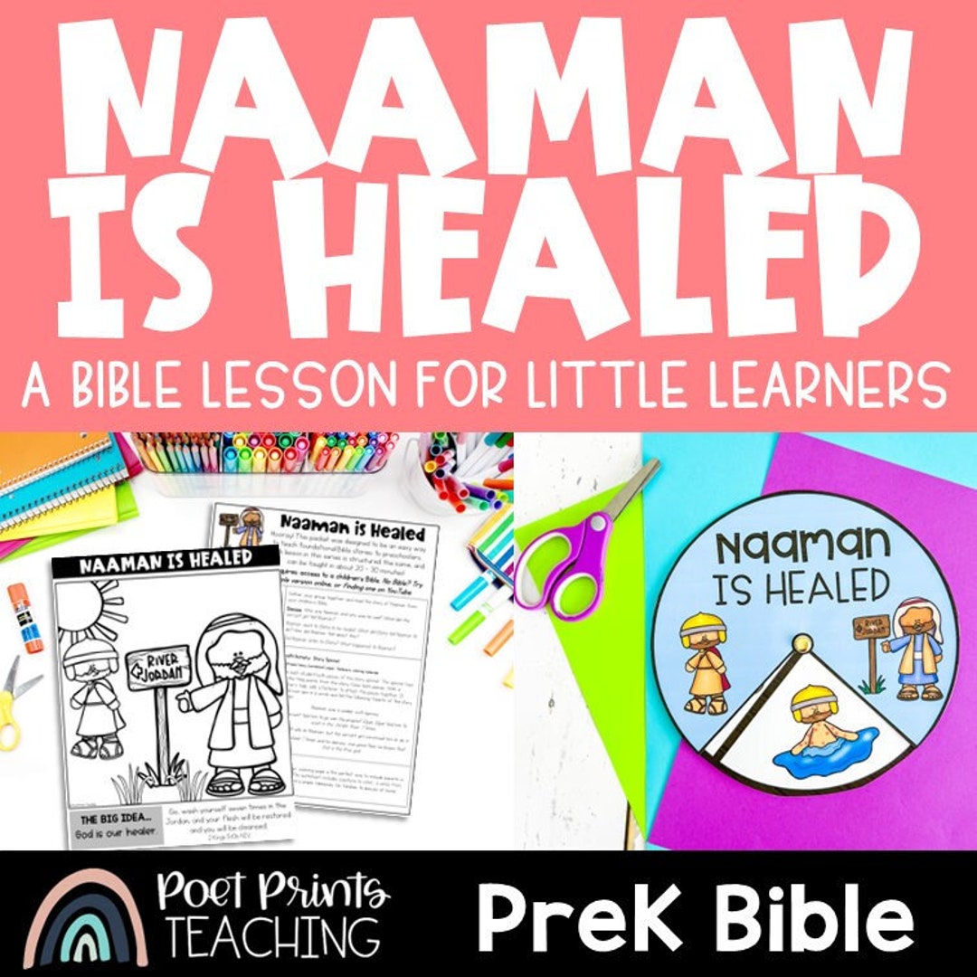 Naaman Preschool Bible Lesson, Printable Activities for Prek Sunday