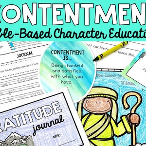 Contentment Bible Lessons for Kids, Printable Character Education Sunday School and Homeschool lessons for Kids, Children’s Church