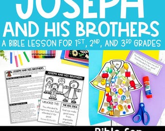 Joseph and His Brothers, Printable Bible Lesson for Bigger Kids in 1st, 2nd, 3rd grades, Sunday School