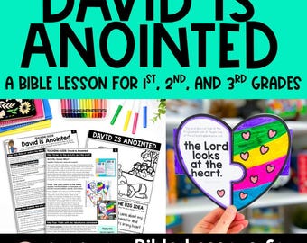David is Anointed King - Bible Lesson and Craft for Kids (Printable PDF) Sunday School and Kids Ministry
