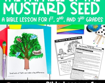 The Parable of the Mustard Seed (Printable PDF) Bible Lesson and Craft for Kids, Sunday School