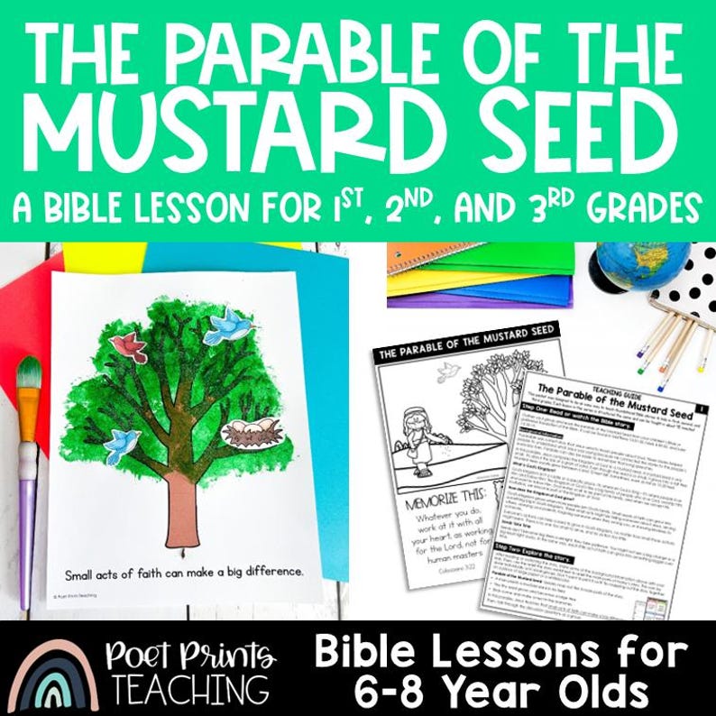The Parable of the Mustard Seed (printable PDF) Bible Lesson and Craft ...