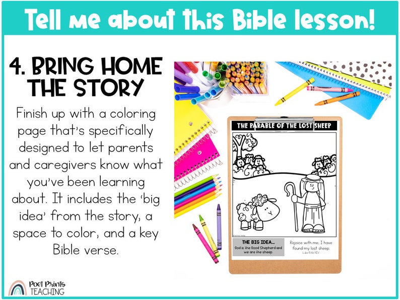 The Parable of the Lost Sheep Printable Bible Craft and Lesson Etsy