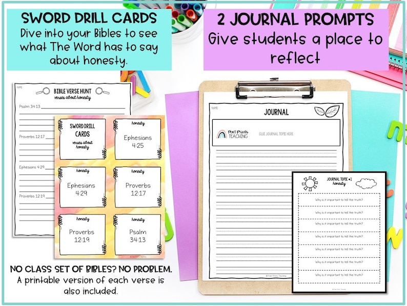 Honesty Bible Lessons for Kids Printable Character Education Etsy