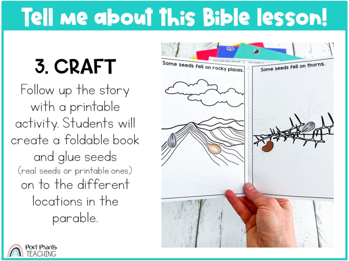 The Parable of the Sower Printable Bible Craft and Lesson for Preschool ...