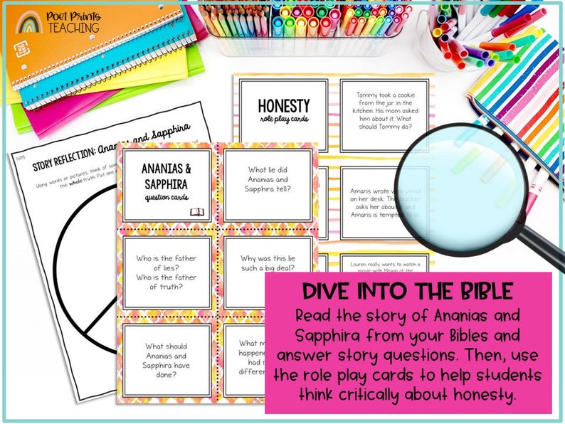 Honesty Bible Lessons for Kids Printable Character Education Etsy