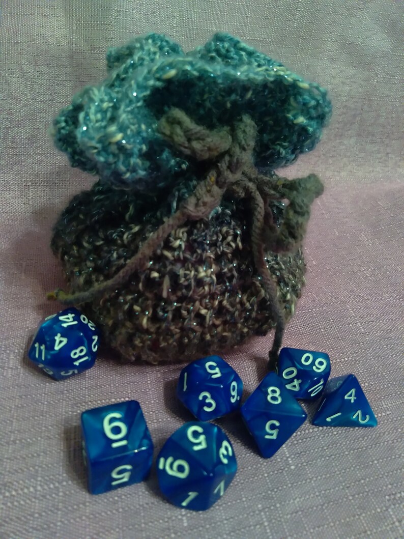 The Bard Crochet Dice Bag With Dice Included Etsy