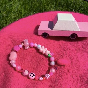 Whimsical Pink Party Bracelet