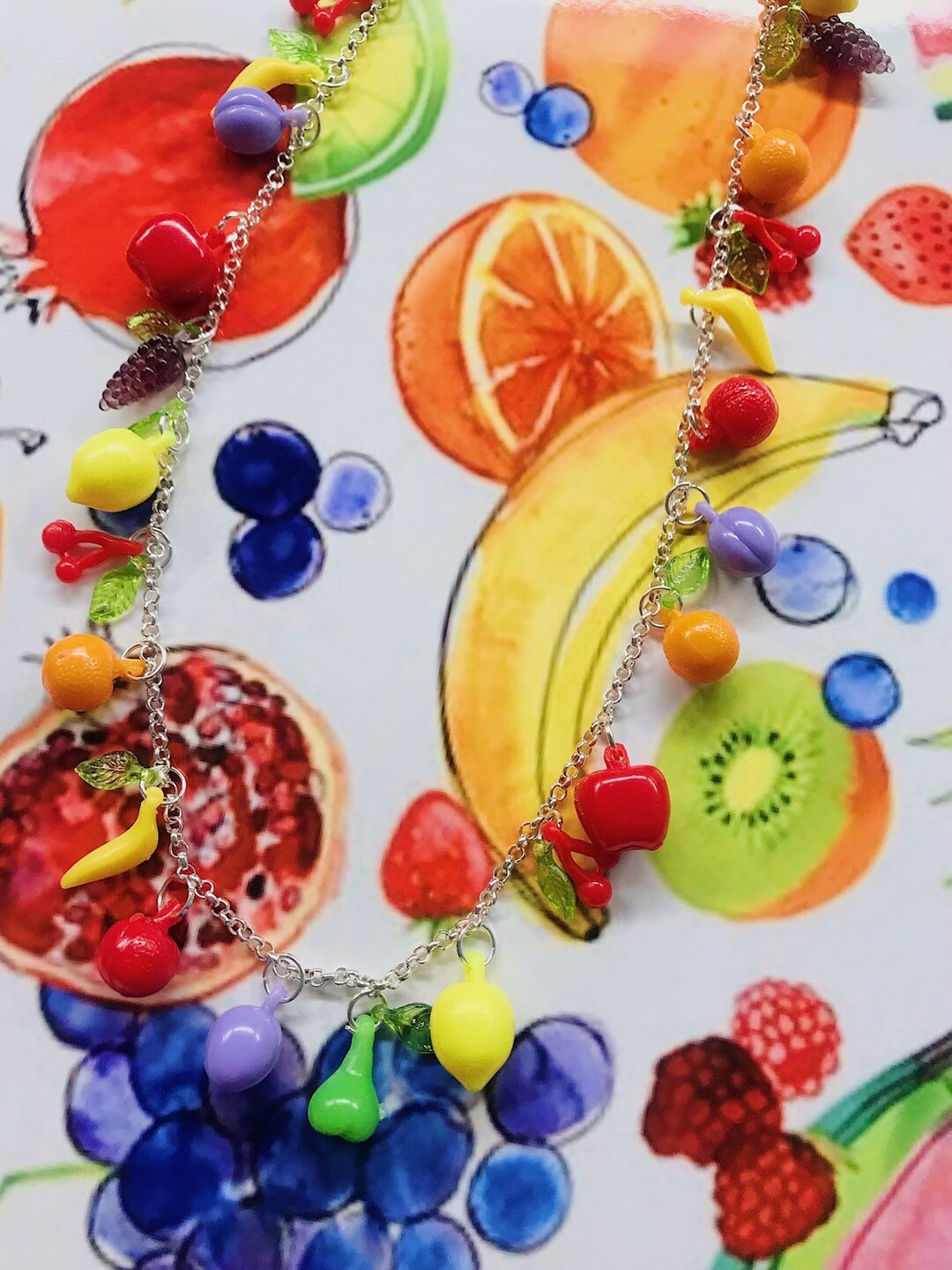 Fruit Salad Necklace Etsy