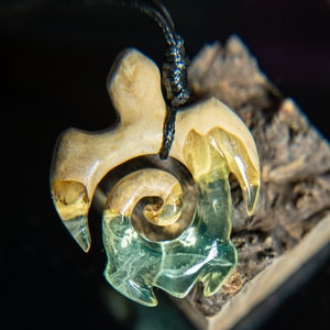 Crystal Sea Turtle. Wooden pendant for women and men. Unique Wooden gift. Crystal pendant. Wood resin jewelry