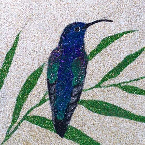 Glitter Painting - Violet Sabrewing Hummingbird