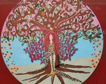 Read Below - SOLD: Tree of Life Goddess Drum