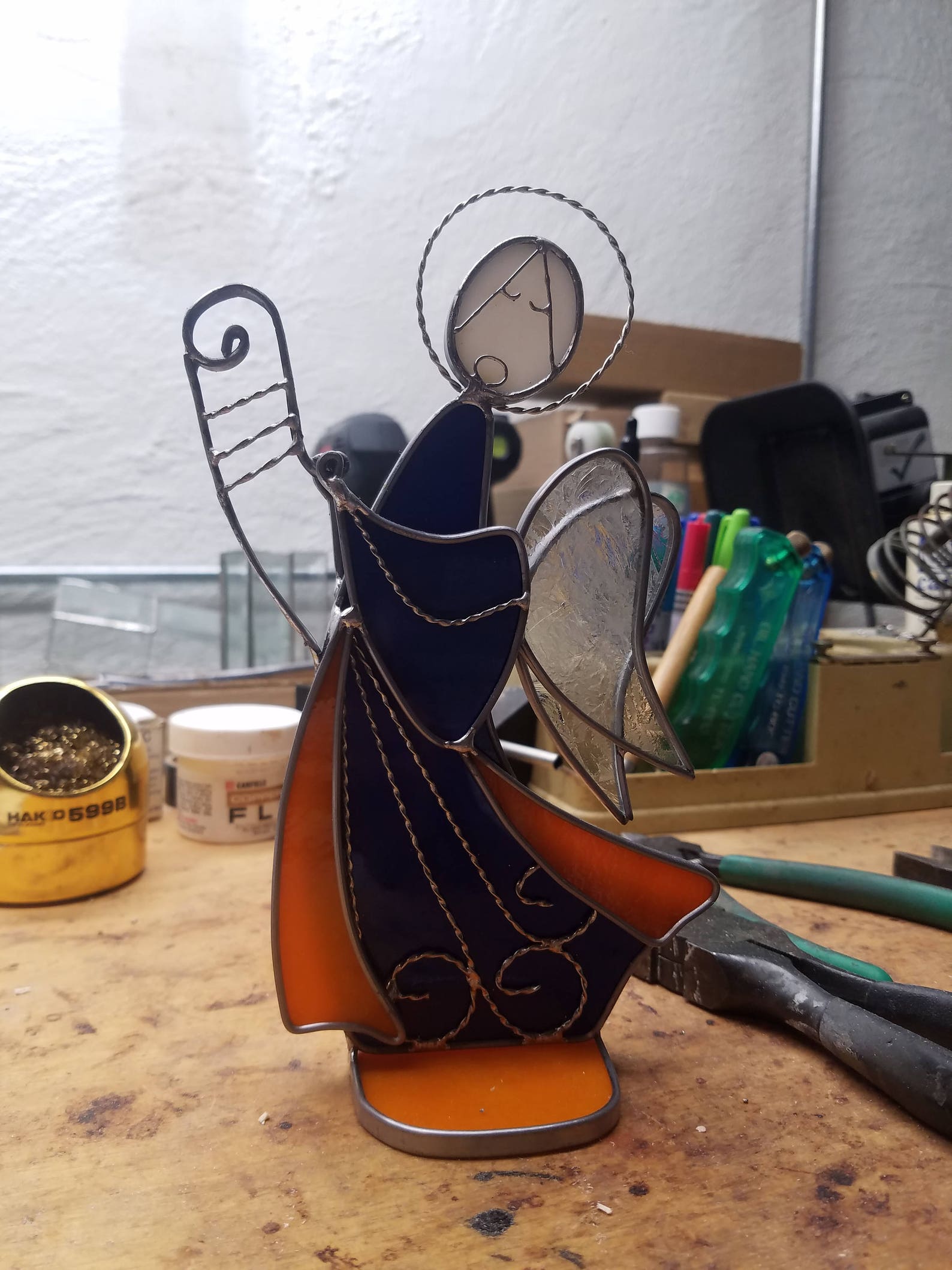 Stained Glass Angel Etsy