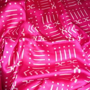 Bogolan African satin fabric