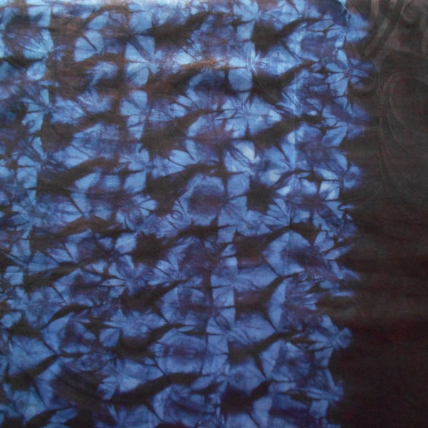 hand dyed indigo fabric 59 cm x 150 cm