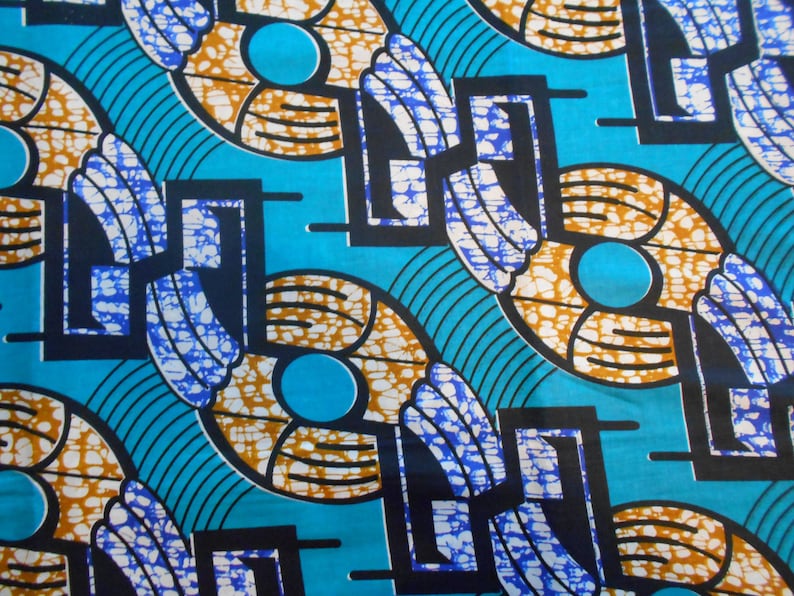 Wax fabric African loincloth coupon 45 cm x 115 cm