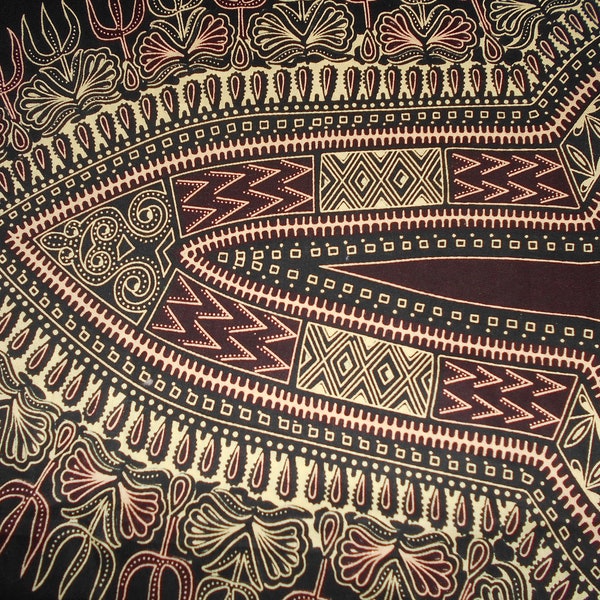 dashiki angelina wax fond noir 80 cm x 113 cm