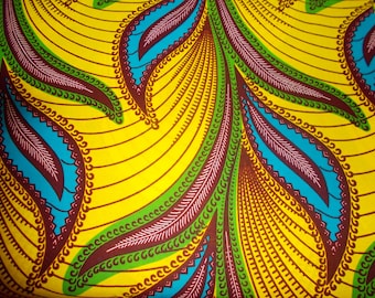 Wax  Tissu pagne africain en coupon  90 cm x 116 cm