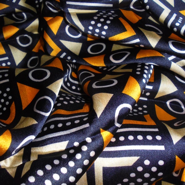 Tissu motif wax fluide african silk fabric