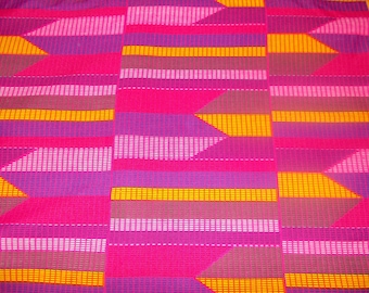 Tissu africain kenté wax POLYESTER