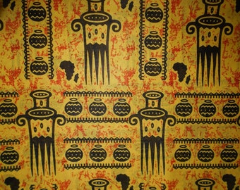 wax fabric ethnic African loincloth 44 cm x 55 cm