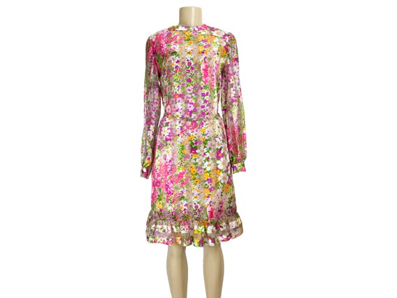 Vintage Dress Tina Leser Originals 1960s Shift A-… - image 2