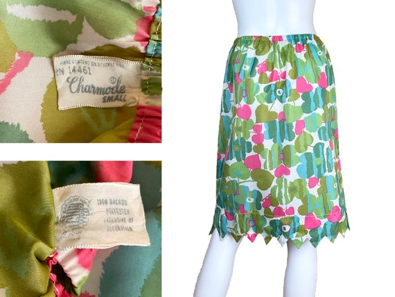 Half Slip Skirt Vintage 1960s 1970s Charmode Dacr… - image 6