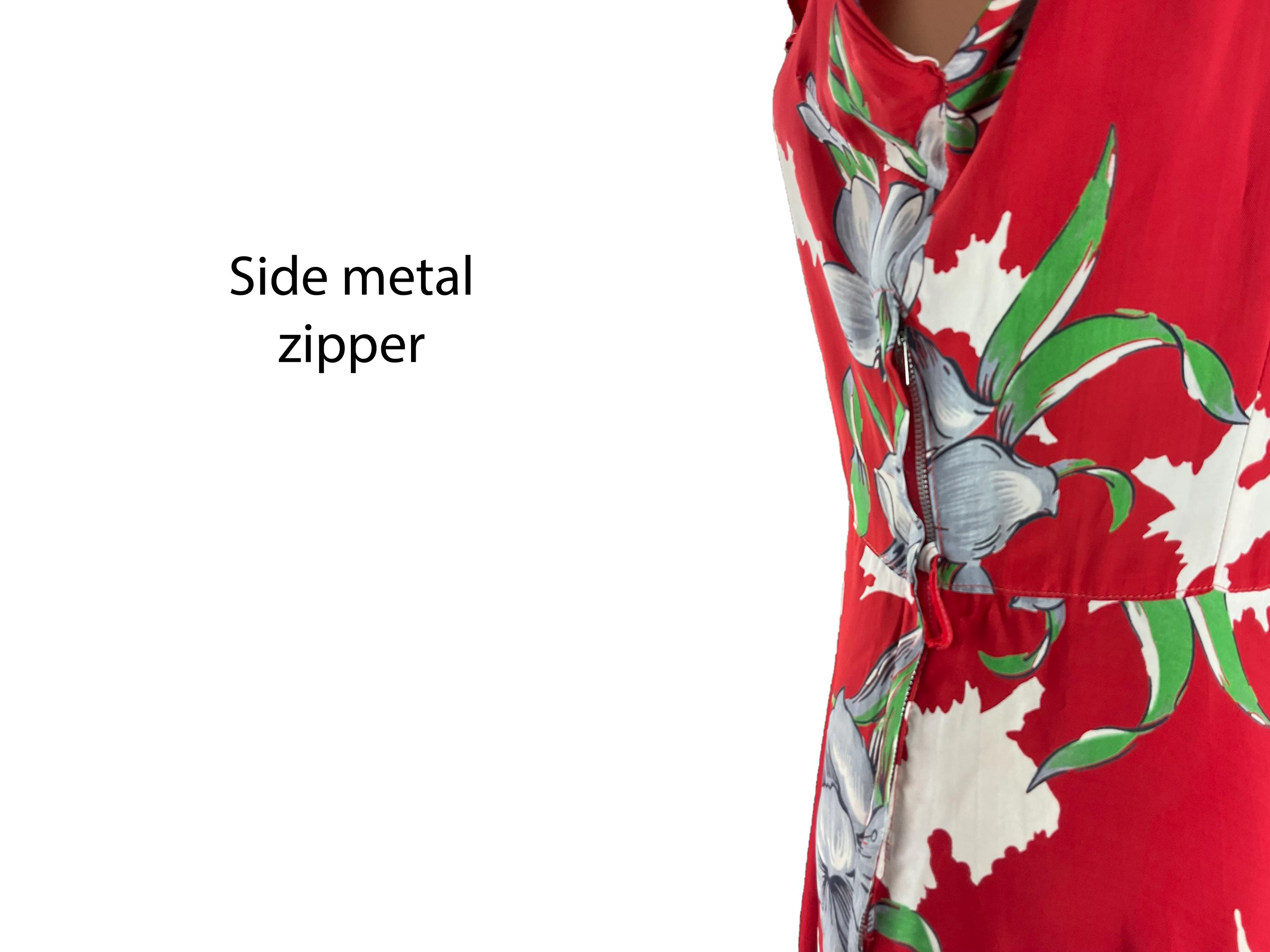 ハワイアンドレス ヴィンテージ 1940年代 コールドレーヨン 1950年代