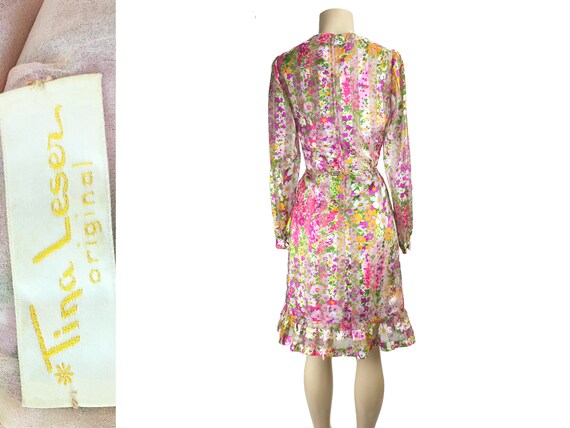 Vintage Dress Tina Leser Originals 1960s Shift A-… - image 9