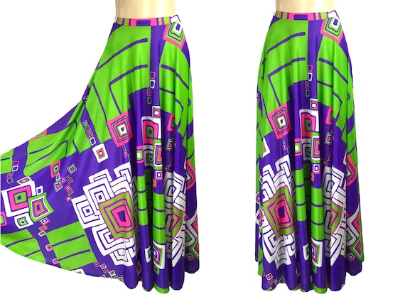 Vintage 1970s Kamehameha Maxi Circle Skirt Size S