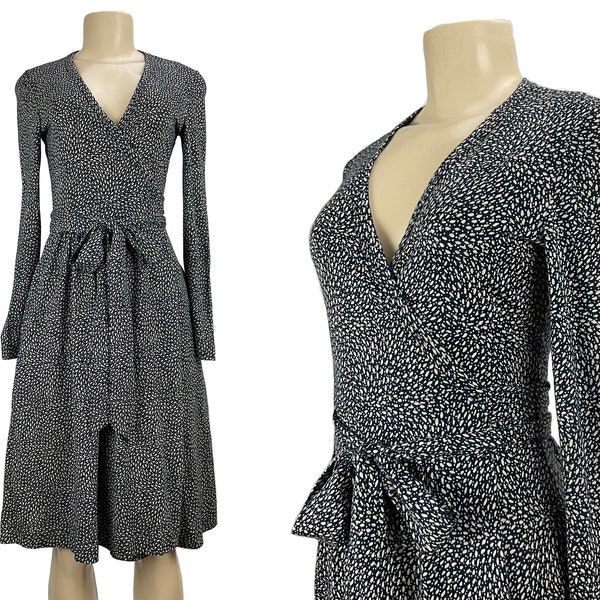 dvf collared wrap dress