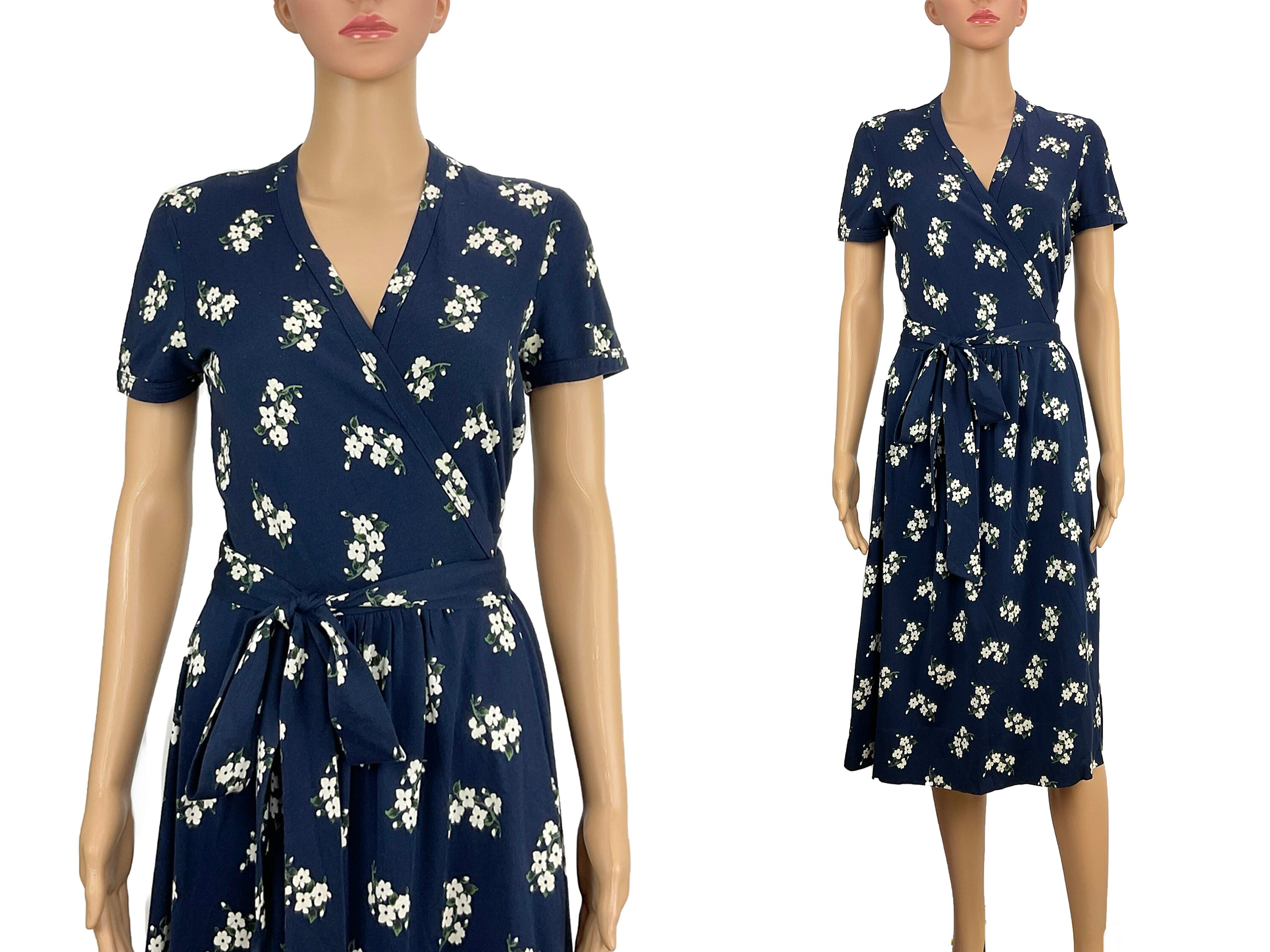 Diane von Furstenberg ABIGAIL WRAP DRESS - Vestito elegante - dark blue/blu scuro Diane von Furstenberg ABIGAIL WRAP DRESS - Vestito elegante - dark blue/blu scuro