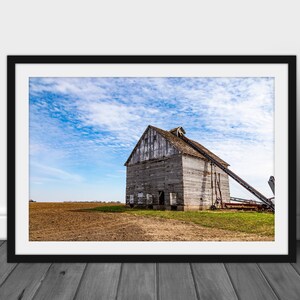 Rural Iowa barn wall art print, rustic country photography home decor