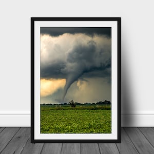 Tornado photography print, vertical weather wall art home decor picture