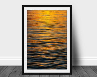Abstract photography print, fine art rippling water wall art photo of unique modern home decor
