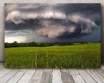 Set of 10 4x6 metal tornado photography prints, small storm wall art nature photo collage
