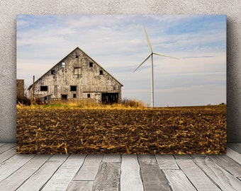 Set of 10 4x6 metal Iowa barn photography collage, small rustic home wall decor
