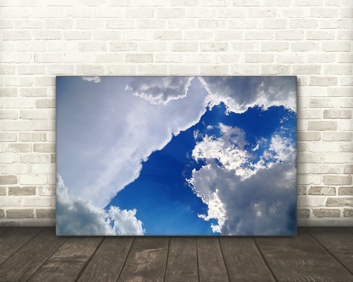 Canvas cloud photo print abstract wall art photography of Etsy
