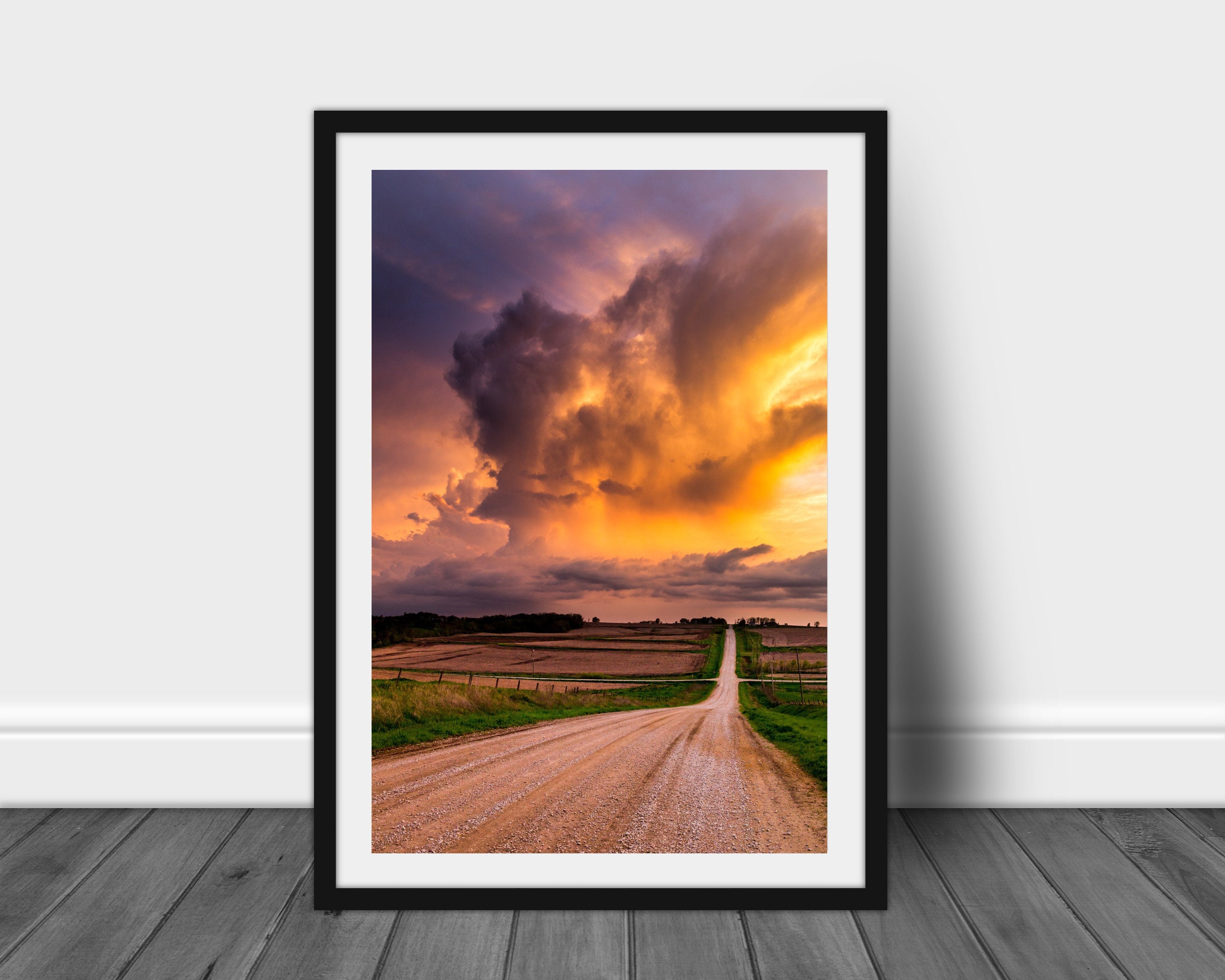24x36 Framed Iowa Landscape Photography Print, Scenic