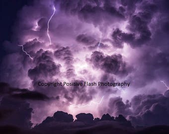 Digital background photography print, lightning cloud photo downloadable commercial license backdrop stock nature download