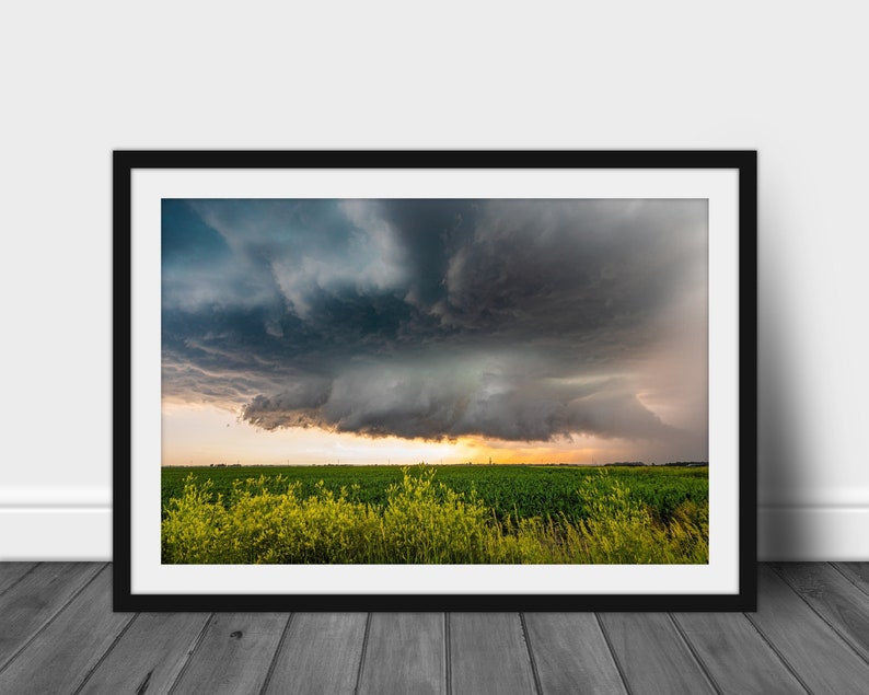 Supercell Thunderstorm Wall Art Photo Stormy Iowa Landscape - Etsy