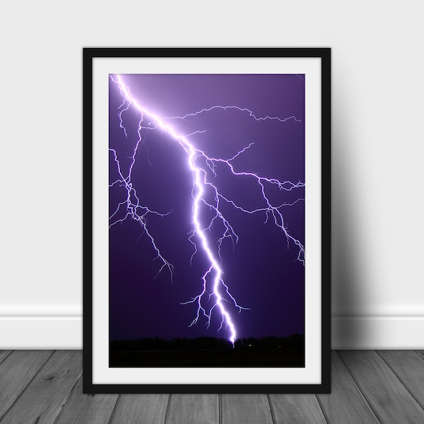 Impresión de fotografía digital, foto de arte de pared imprimible de nube muy cerca a la tierra golpe instantánea descarga de la decoración del tiempo