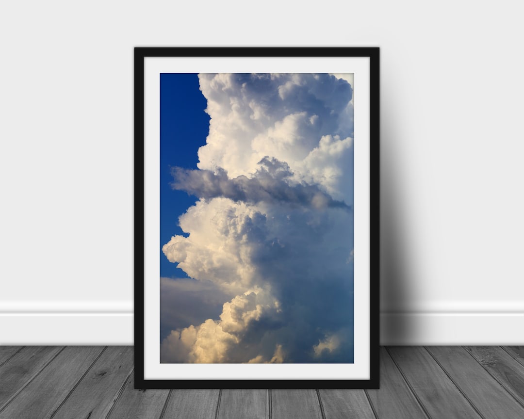 Digital Photography Print, Printable Wall Art Photo of Towering Cumulus ...