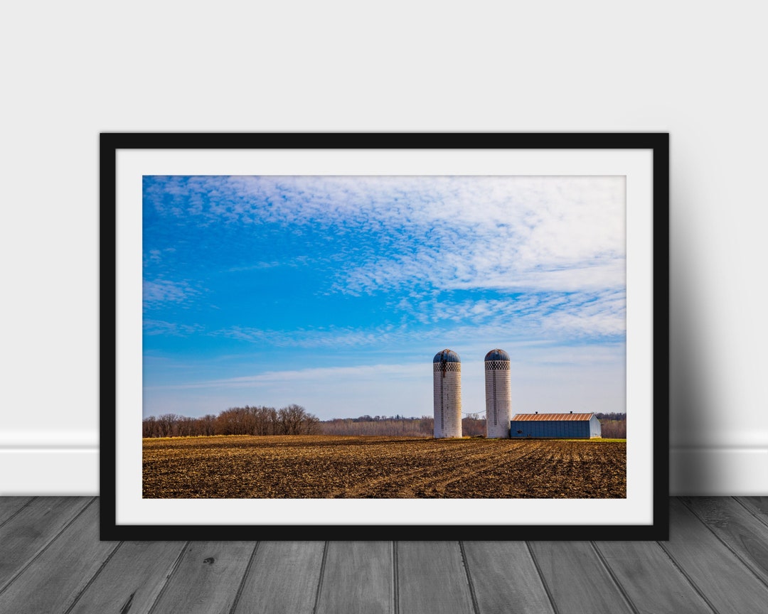 Iowa Farm Photography Print, Rustic Rural Landscape Wall Art Picture - Etsy