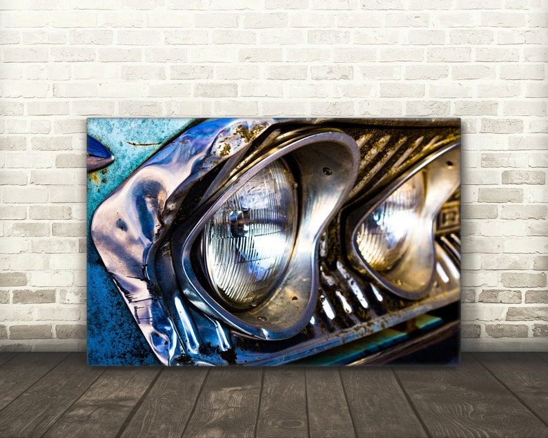 Canvas abandoned photography print old car wall art photo of | Etsy