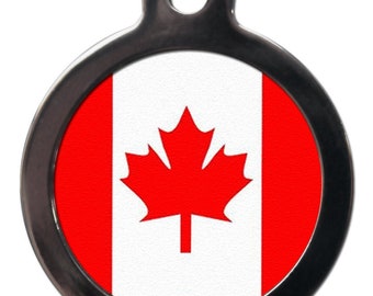 Kanadische Flagge Hunde- oder Katzenanhänger, Schlüsselanhänger