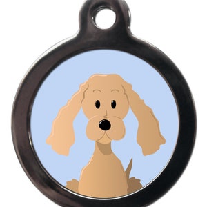 Cocker Spaniel Cartoon ID Tag keyring